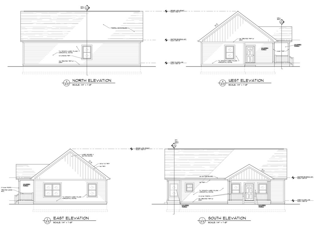Elevations for 720 East 25th Street